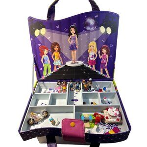 Lego Friends Carrying Case Plus Minifigures and Accessories Lot